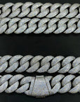 23mm diamond rounded bubble cuban links necklace/bracelet chain 3D diamons vvs ifandco shopgld