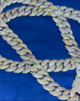 23mm diamond rounded bubble cuban links necklace/bracelet chain 3D diamons vvs ifandco shopgld