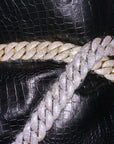 23mm diamond rounded bubble cuban links necklace/bracelet chain 3D diamons vvs ifandco shopgld