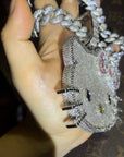 cardi b sister hennessy carolina hello kitty necklace tiktok hello kitty fully iced diamond necklace chain buy now custom jewelers