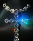 rapper Asen mega benny cross diamond 25 carats necklace chain tiktok travis scott migos takeoff