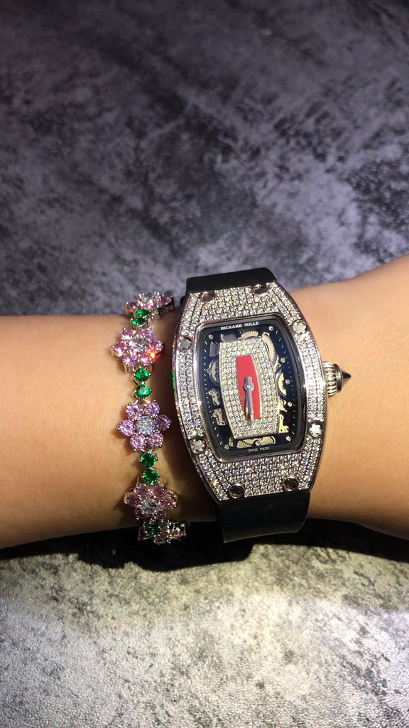 frank kandi man blonde Ocean instagram flower bracelet diamond rave bracelet daisy