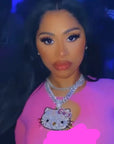 ifnandco custom hello kitty diamond pendant necklace chain iced out ben baller