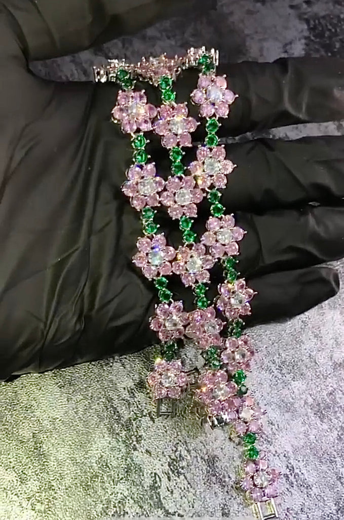 frank kandi man blonde Ocean instagram flower bracelet diamond rave bracelet daisy