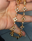 louis vuitton virgil abloh monogram necklace chain diamond clover cuban links