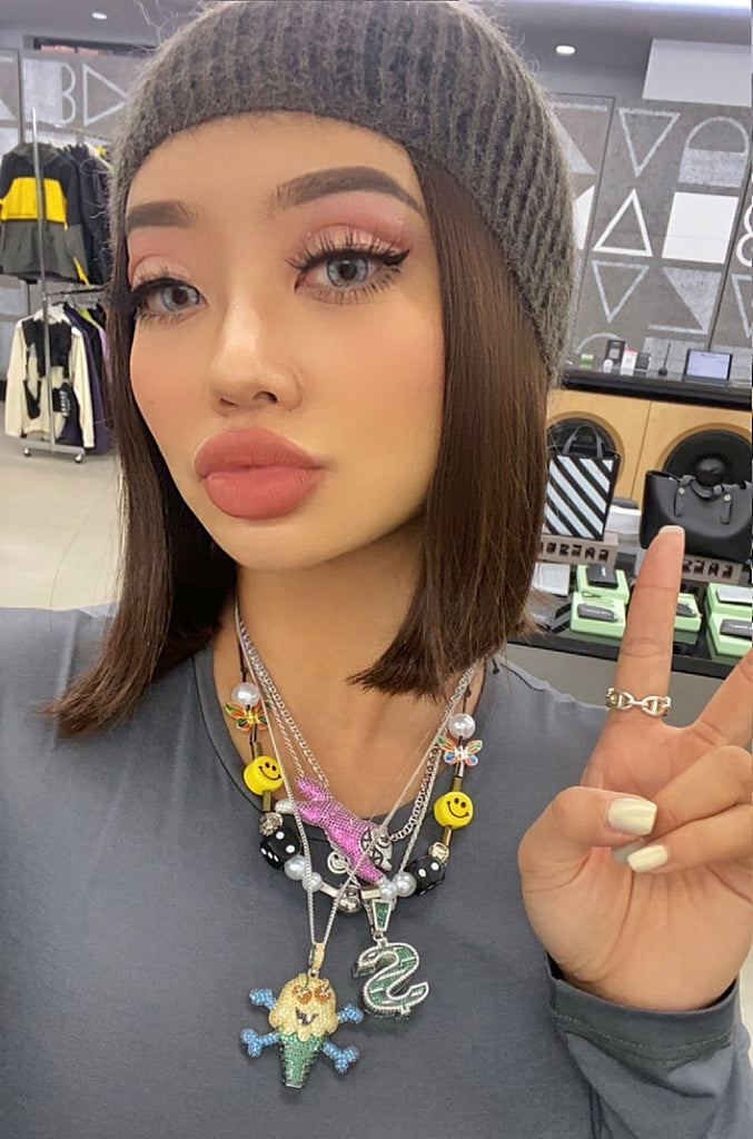 bbc icecream nigo bbc dog pendant necklace chain diamond ifandco gh00o00st