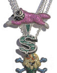 bbc icecream nigo bbc dog pendant necklace chain diamond ifandco gh00o00st