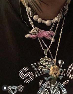 bbc icecream nigo bbc dog pendant necklace chain diamond ifandco gh00o00st 