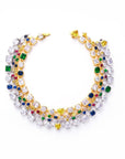 Pharrell Williams grills are studded with sapphires, rubies and emeralds. INFINITY GAUNTLETS jewelry diamond choker jacob & co short necklace gemstone heart Gabby Elan Jewelry infinity stone grillz grill grills