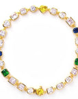 Pharrell Williams grills are studded with sapphires, rubies and emeralds. INFINITY GAUNTLETS jewelry diamond choker jacob & co short necklace gemstone heart Gabby Elan Jewelry infinity stone grillz grill grills