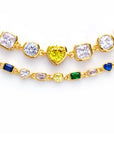Pharrell Williams grills are studded with sapphires, rubies and emeralds. INFINITY GAUNTLETS jewelry diamond choker jacob & co short necklace gemstone heart Gabby Elan Jewelry infinity stone grillz grill grills