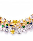 Pharrell Williams grills are studded with sapphires, rubies and emeralds. INFINITY GAUNTLETS jewelry diamond choker jacob & co short necklace gemstone heart Gabby Elan Jewelry infinity stone grillz grill grills