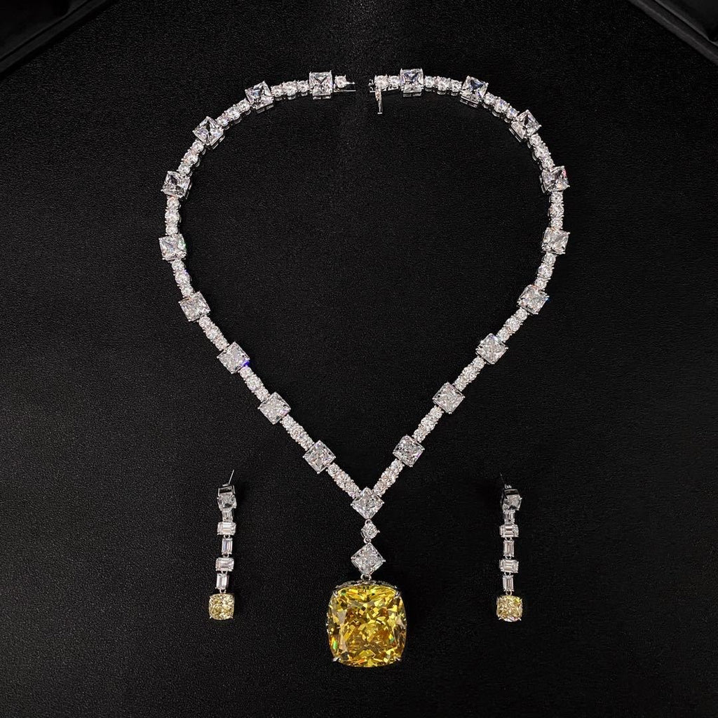 Beyoncé's Tiffany & Co diamond necklace is worth $30 million harpersbazaar.com tiffany yellow diamond necklace beyonce' from The 128-carat yellow diamond was worn by Hepburn during the Breakfast At Tiffany's press tour in 1961, and was seen again on Lady Gaga