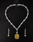 Beyoncé's Tiffany & Co diamond necklace is worth $30 million harpersbazaar.com tiffany yellow diamond necklace beyonce' from The 128-carat yellow diamond was worn by Hepburn during the Breakfast At Tiffany's press tour in 1961, and was seen again on Lady Gaga