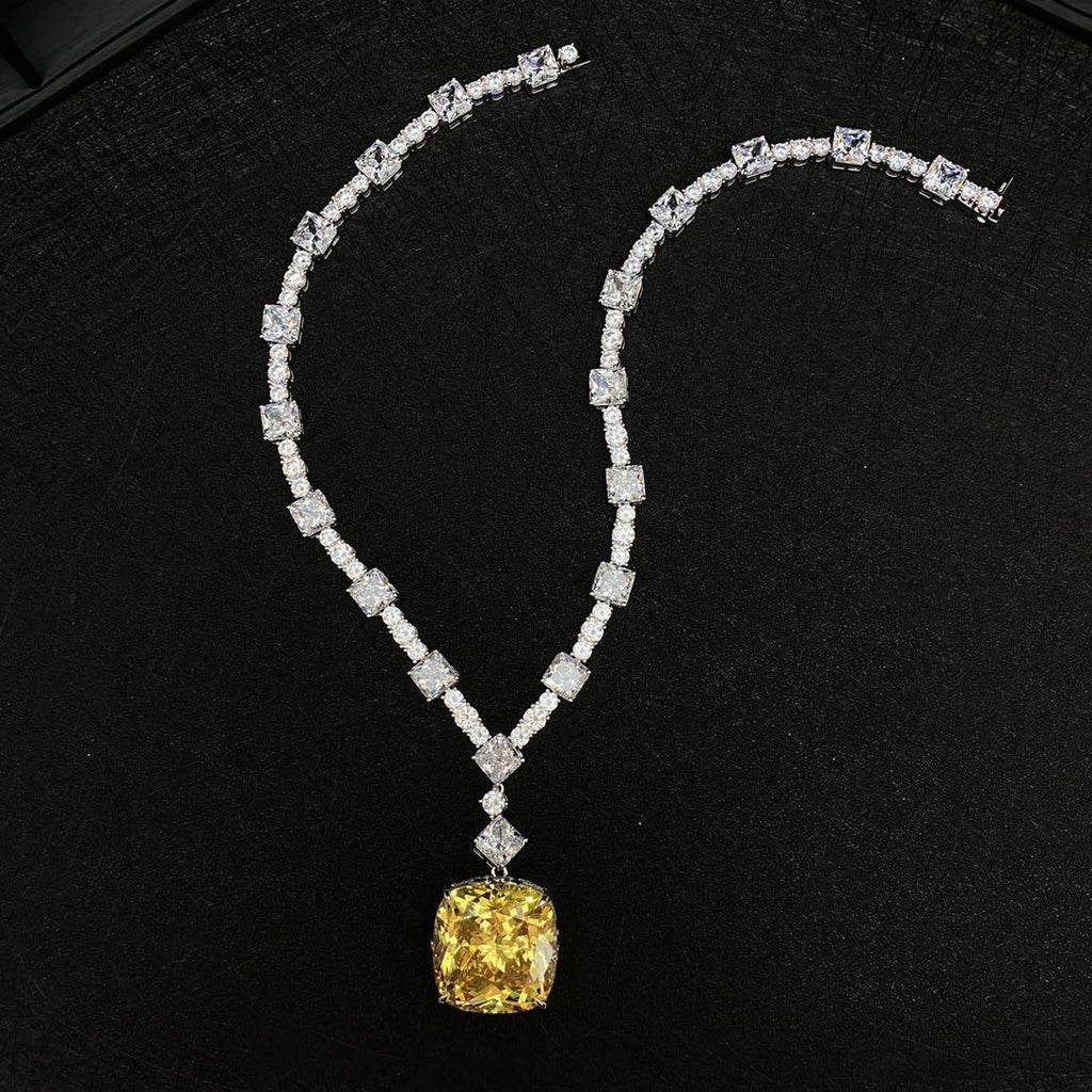 Beyoncé's Tiffany & Co diamond necklace is worth $30 million harpersbazaar.com tiffany yellow diamond necklace beyonce' from The 128-carat yellow diamond was worn by Hepburn during the Breakfast At Tiffany's press tour in 1961, and was seen again on Lady Gaga