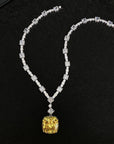 Beyoncé's Tiffany & Co diamond necklace is worth $30 million harpersbazaar.com tiffany yellow diamond necklace beyonce' from The 128-carat yellow diamond was worn by Hepburn during the Breakfast At Tiffany's press tour in 1961, and was seen again on Lady Gaga