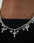 EYEFUNNY cross smiling face pendant necklace chain diamond vvs アイファニー POGGY KIM JONES VIRGIL JBALVIN
