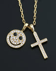 EYEFUNNY smiling face pendant necklace chain diamond vvs アイファニー POGGY KIM JONES VIRGIL JBALVIN