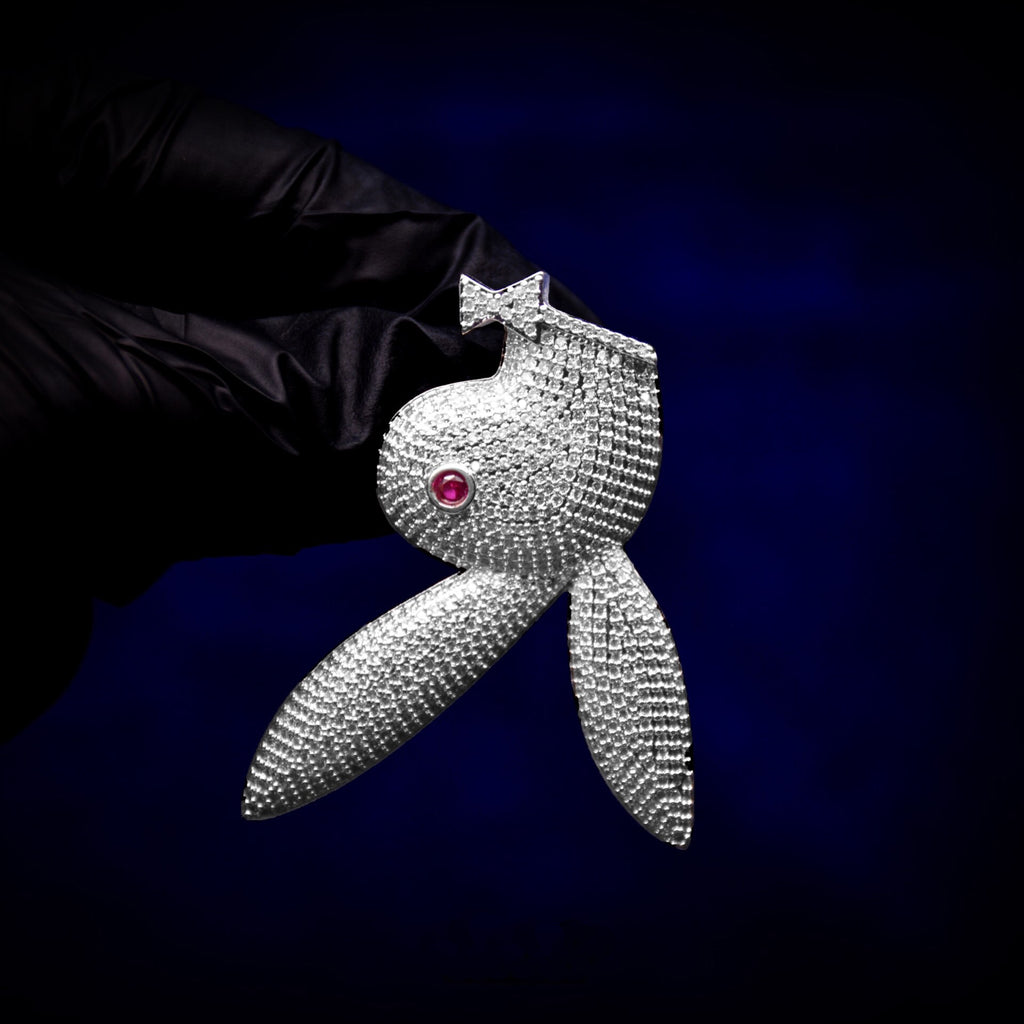 playboi carti playboy bunny upside down pendant necklace chain as seen on blac chyna dating snapchat