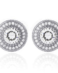 12mm stud earrings diamond earring iced halo solitaire k gold shopgld