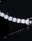 Emerald-Cut Diamond Eternity Line Tennis Bracelet in white gold travis scott