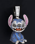 iced out Stitch diamond pendant necklace ifandco