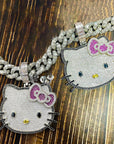 ifnandco custom hello kitty diamond pendant necklace chain iced out ben baller