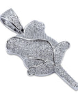 valentines gift rose pedant necklace free matching chain icebox diamond elliot eliantte