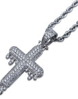 dripping cross pendant necklace chain quavo gifted saweetie icebox diamond ice