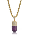 14K Gold Iced Out Detachable Pill Emoji Pendant vvs diamond ifandco shopgld