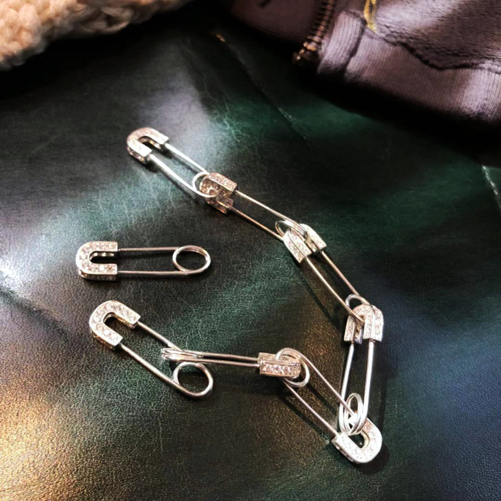 EYEFUNNY アイファニー Diamond safetypin bracelet necklace diamond poggy jbalvin kim jones clot poon