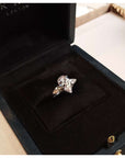 asap rocky pear diamond ring unique three stone engagement ring jeweler vvs