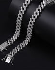 10mm curb cuban link chain necklace vvs diamond kanye west travis scott