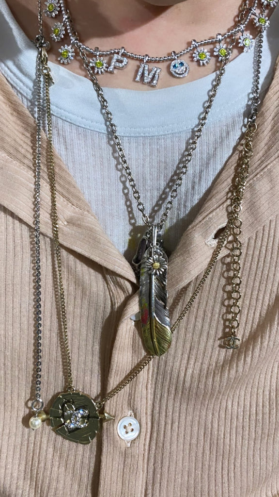 eyefunny アイファニー custom letter diamond alphabet necklace chain