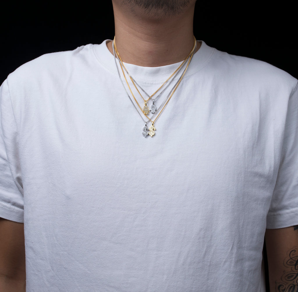 greg yuna pico dollar sign money nano jesus pendant necklace chain