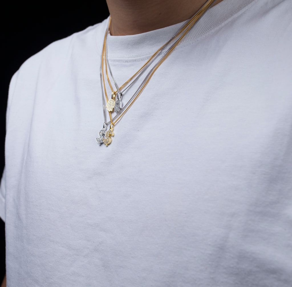 greg yuna pico dollar sign money nano jesus pendant necklace chain