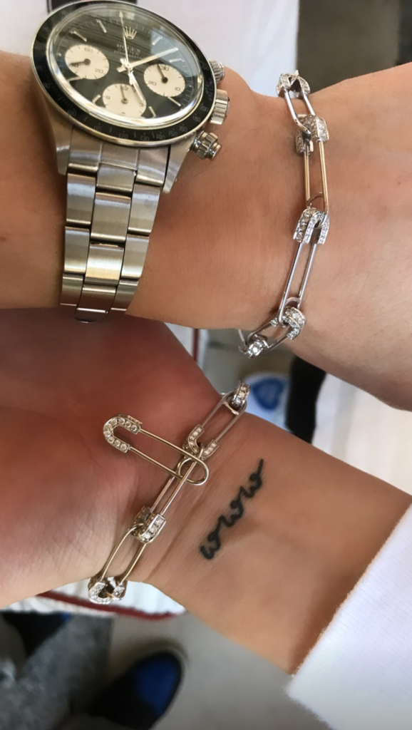 EYEFUNNY アイファニー Diamond safetypin bracelet necklace diamond poggy jbalvin kim jones clot poon