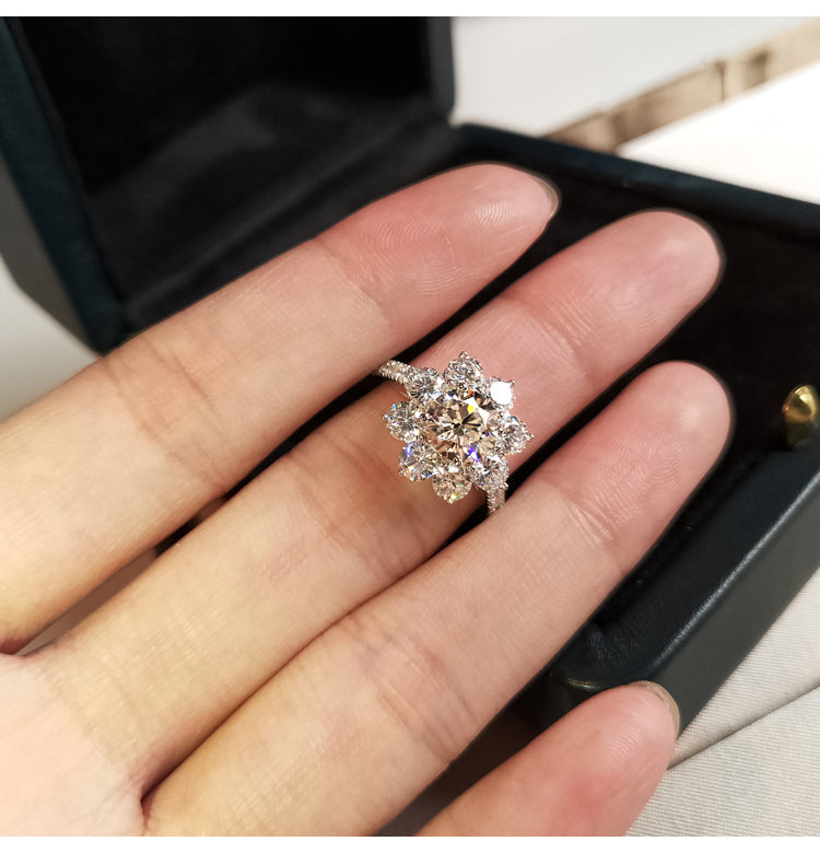Sunflower by Harry Winston, Large Diamond Ring cheap best price engagement rings wedding