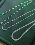 harry winston Tennis Necklace diamond 925 silver white gold diamonds