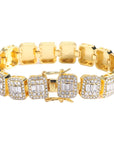 baguette diamond round stone tennis links bracelet necklace chain white gold yellow gold baller rappers nba hip hop jewelry buy shopping free shipping