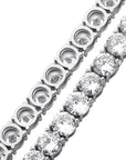 4mm tennis link silver white gold diamond necklace short diamond necklace choker White Gold kylie jenner kardashians fashion nova shein