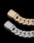 14mm rounded bubble cuban links necklace/bracelet chain 3D diamons vvs ifandco shopgld
