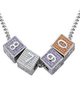 baby block letter number custom necklace chain choker jesus is king kanye west rhude virgil off white