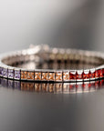 eyefunny princess eternity bracelet EYEFUNNY Ginza Boutique アイファニー 銀座ブティック tennis link Bracelets With Cut Multi-color gemstone Bracelet Silver Jewelry affordable hip hop jewelry ifandco