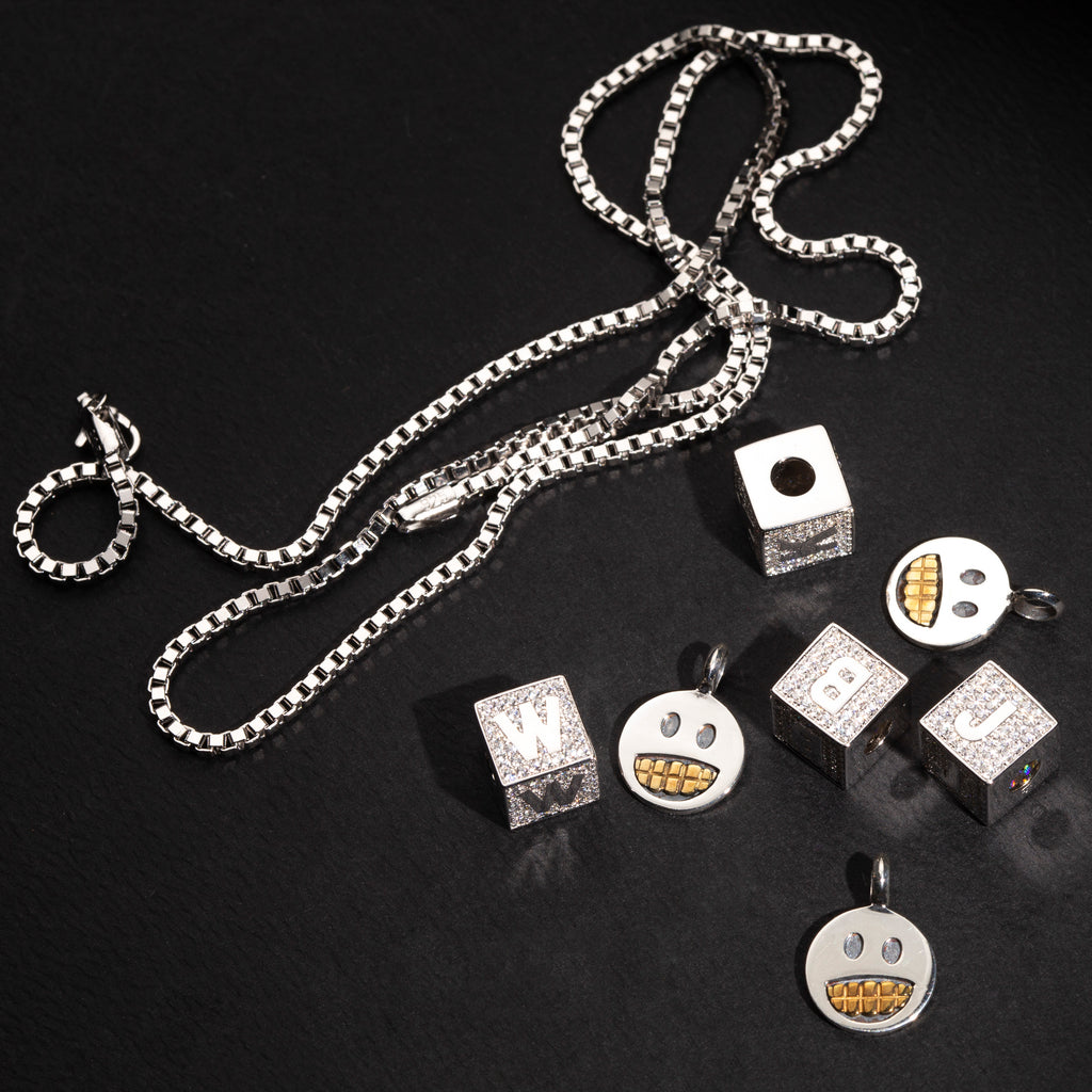 baby block letter custom necklace chain choker jesus is king kanye west rhude virgil off white