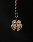 EYEFUNNY broken smiling face pendant necklace chain diamond vvs アイファニー POGGY KIM JONES VIRGIL JBALVIN