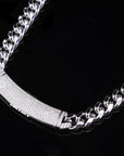 12mm cuban link necklace chain custom curvy clasp fully iced micro pave set diamond ifandco