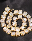 halo iced baguette travis chain canary diamond necklace chain bracelet cheapest asap rocky vlone