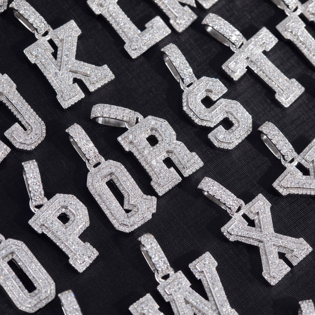 custom alphabet letter bubble nano greg yuna diamond silver white gold celebrity jewelers ifandco