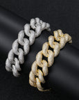 18mm rounded bubble cuban links necklace/bracelet chain 3D diamons vvs ifandco shopgld